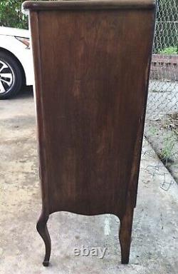 Vtg Upright Apothecary Cabinet Record Cabinet Newspaper Storage 37x16x19