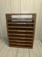 Vtg Wood Desk Filing Shelf Mail Sorter Primitive Office Document Organizer Mcm