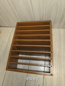 Vtg Wood Desk Filing Shelf Mail Sorter Primitive Office Document Organizer MCM