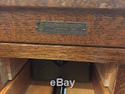 Vtg Wooden Library Card Catalog Cabinet File 15 Drawer Gaylord Bros Index Rare