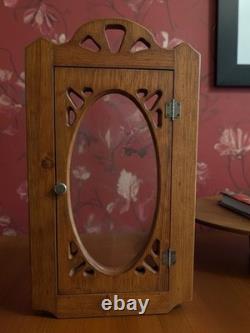Vtg Wooden Mirror Medicine Apothecary Wall Cabinet Farmhouse Cottage Statement