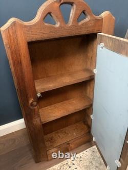 Vtg Wooden Mirror Medicine Apothecary Wall Cabinet Farmhouse Cottage Statement