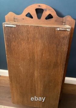 Vtg Wooden Mirror Medicine Apothecary Wall Cabinet Farmhouse Cottage Statement