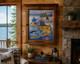 Vtg Wooden Wall Cabinet Hanging Cabinet, Lake House, Man Cave, Canoe, Fishing