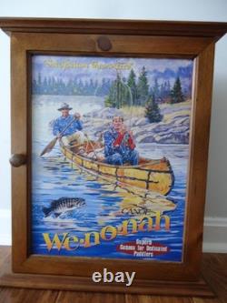 Vtg Wooden Wall Cabinet Hanging Cabinet, Lake House, Man Cave, Canoe, Fishing