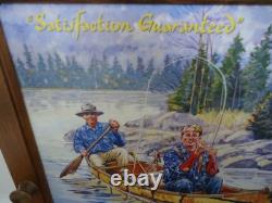 Vtg Wooden Wall Cabinet Hanging Cabinet, Lake House, Man Cave, Canoe, Fishing