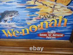 Vtg Wooden Wall Cabinet Hanging Cabinet, Lake House, Man Cave, Canoe, Fishing
