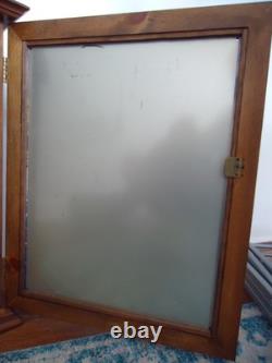 Vtg Wooden Wall Cabinet Hanging Cabinet, Lake House, Man Cave, Canoe, Fishing