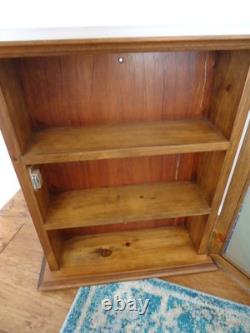 Vtg Wooden Wall Cabinet Hanging Cabinet, Lake House, Man Cave, Canoe, Fishing