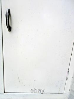 Vtg industrial metal storage cabinet vtg enamel top utility cabinet ship $75.00