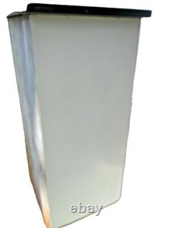 Vtg industrial metal storage cabinet vtg enamel top utility cabinet ship $75.00