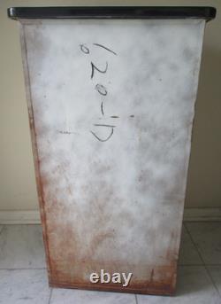 Vtg industrial metal storage cabinet vtg enamel top utility cabinet ship $75.00