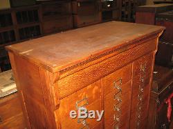 WE SHIP! Oak Flat File Chest 48 Slot M Ohmers Son Co. Artist Cabinet Photography