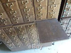 Wooden 72 Drawer Card Catalog