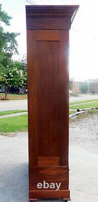 Walnut Victorian DisplayChinaLinenBookcase Cabinet