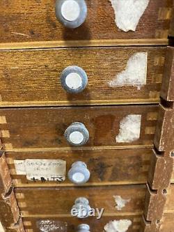 Watchmakers Tool Storage Cabinet Vintage Drawers