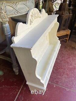 White Wood Curio Display Shelf Cupboard Wall Hanging French Country Shabby Chic