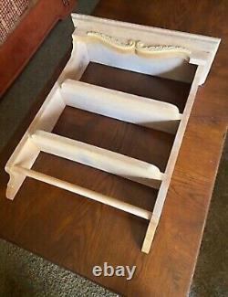 White Wood Curio Display Shelf Cupboard Wall Hanging French Country Shabby Chic