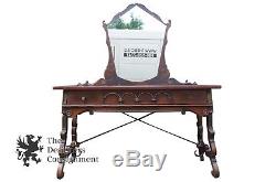 Widdicomb Furniture Co Antique Mahogany Makeup Vanity Table Mirror Desk Michigan