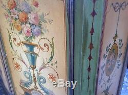 Wonderful Original Paint Court Cupboard China Cabinet Florentine Linen Press