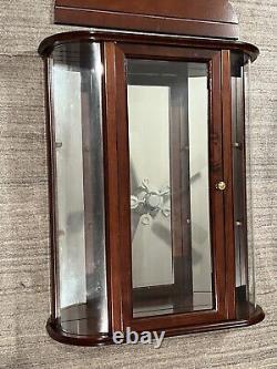 Wood Curio Cabinet Bombay Company Curved Bent Glass Mirrored 3 Shelf Display