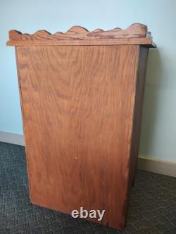 Wooden Heart Cutout Freestanding Cabinet 32 Tall 22x19 Printer Microwave Stand