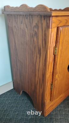 Wooden Heart Cutout Freestanding Cabinet 32 Tall 22x19 Printer Microwave Stand