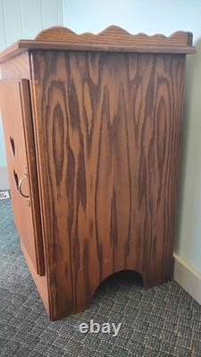 Wooden Heart Cutout Freestanding Cabinet 32 Tall 22x19 Printer Microwave Stand