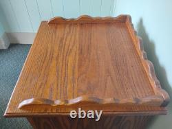Wooden Heart Cutout Freestanding Cabinet 32 Tall 22x19 Printer Microwave Stand