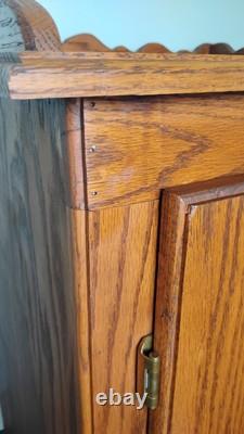 Wooden Heart Cutout Freestanding Cabinet 32 Tall 22x19 Printer Microwave Stand