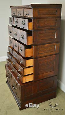 Yawman & Erbe Antique Oak Stacking File Cabinet