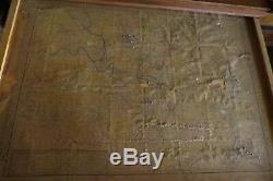 Yawman & Erbe Mfg. Railroad Cabinet With Maps (MO, NB, KS IA, NM, AZ, TX, OK)